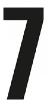 Startnummer 7 weiß/schwarz 160 x 70mm